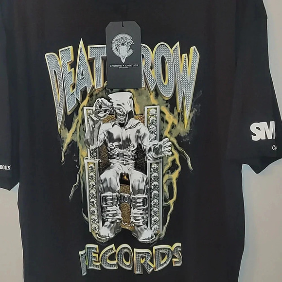 Crooks & Castles Death Row Records SMKRS XL Men's Tee Shirt NWT 420 710 LOT D5 - Picture 3 of 5